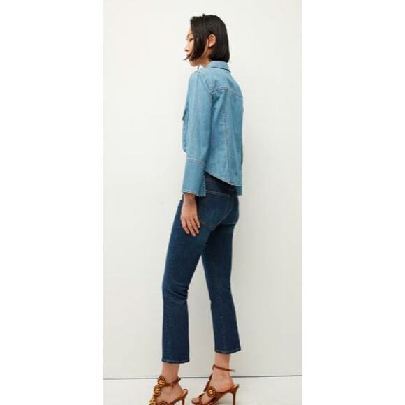 Veronica Beard Women's Carly Kick-Flare Jean Jeans Bright Blue NWT 248 Sz 24 - Picture 3 of 4